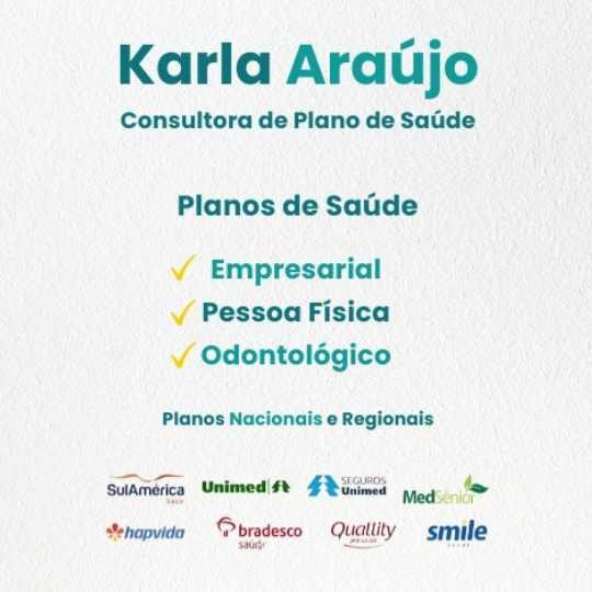 Karla Araújo – Consultora de Plano de Saúde